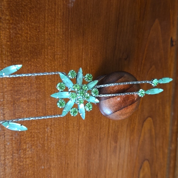 #6 Green crystal necklace - Picture 8 of 8